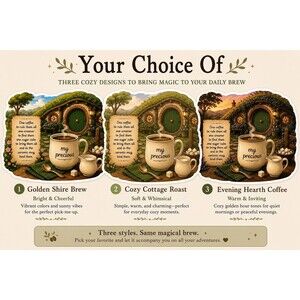 Fantasy Coffee Sticker My Precious coffee Mug Decal Hobbitcore 3 to choose from